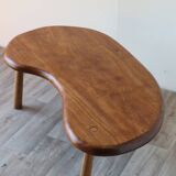 Vintage "bean" coffee table in solid wood, 1960