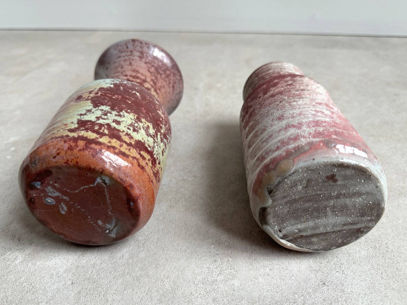 Set of 2 vintage ceramic vases