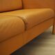 Orange leather sofa, Danish design, 1970s, production: Denmark