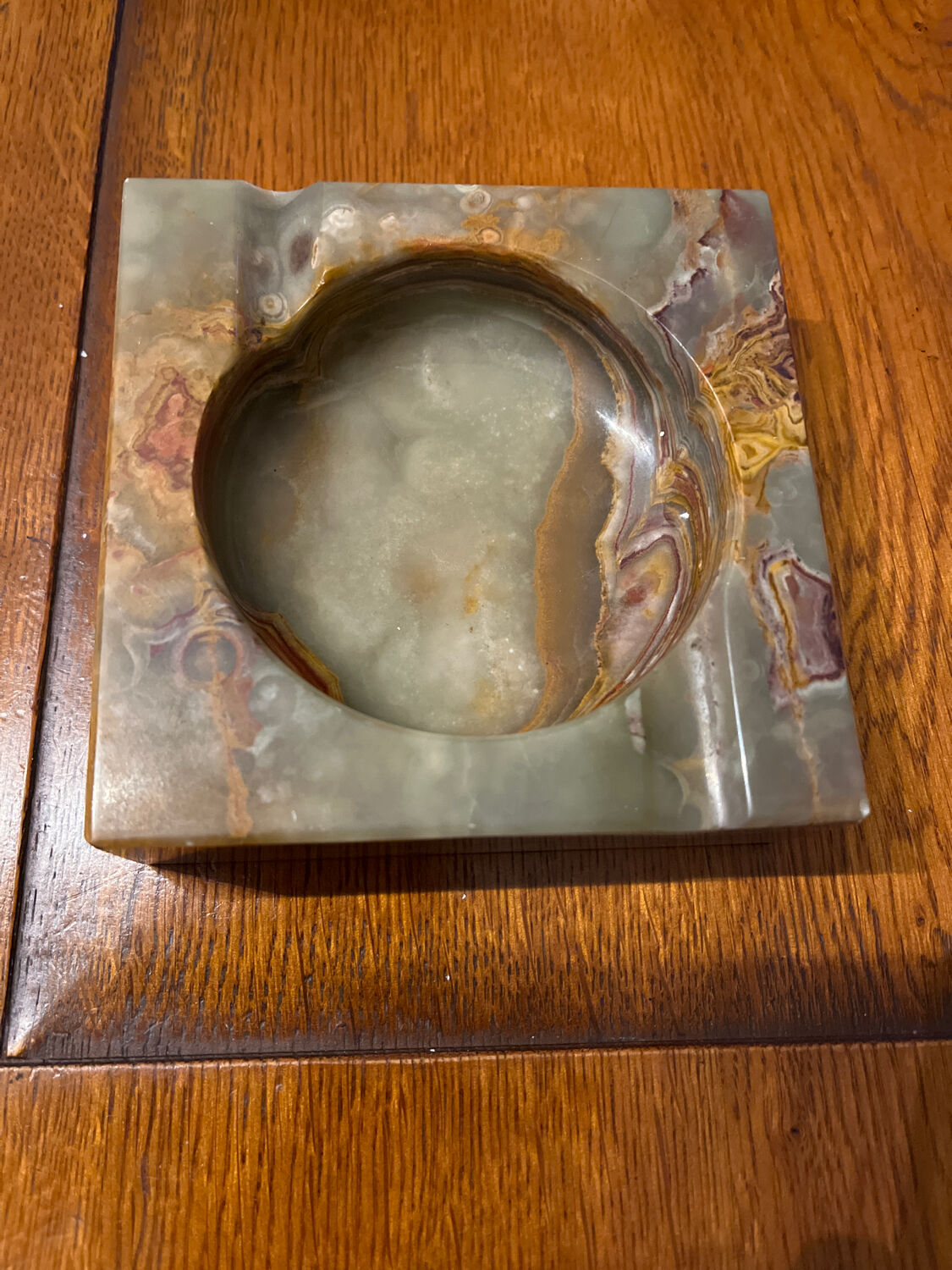 Marble glass ashtray