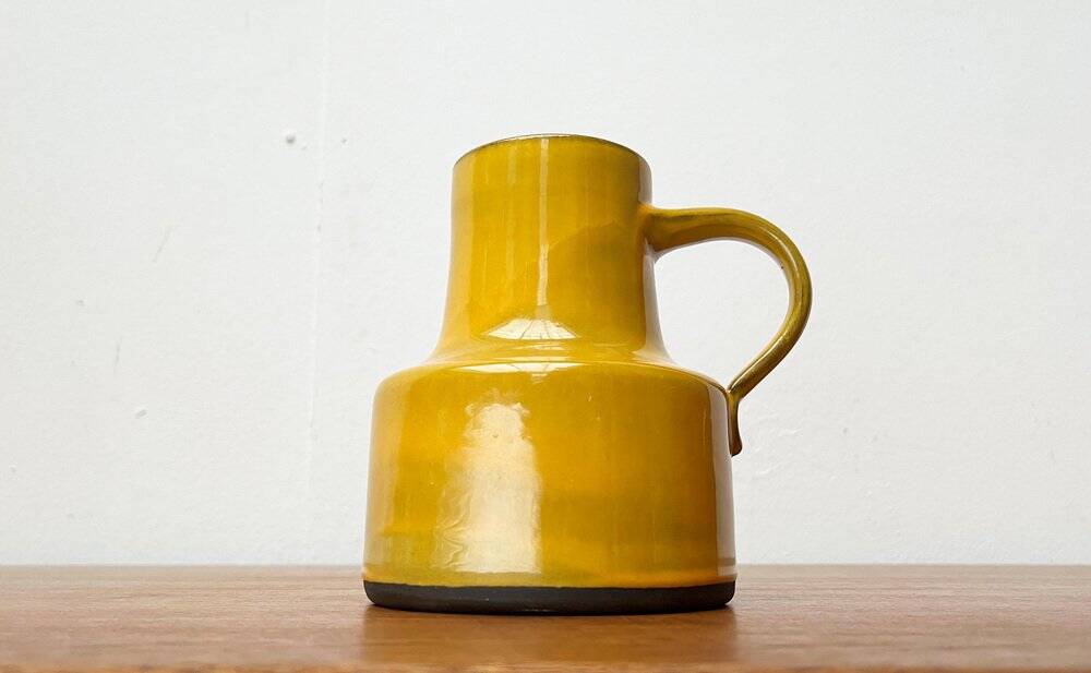 Minimalist carafe vase by BKW Böttger Keramik Wandsbek, Hamburg, Germany, 1960s.