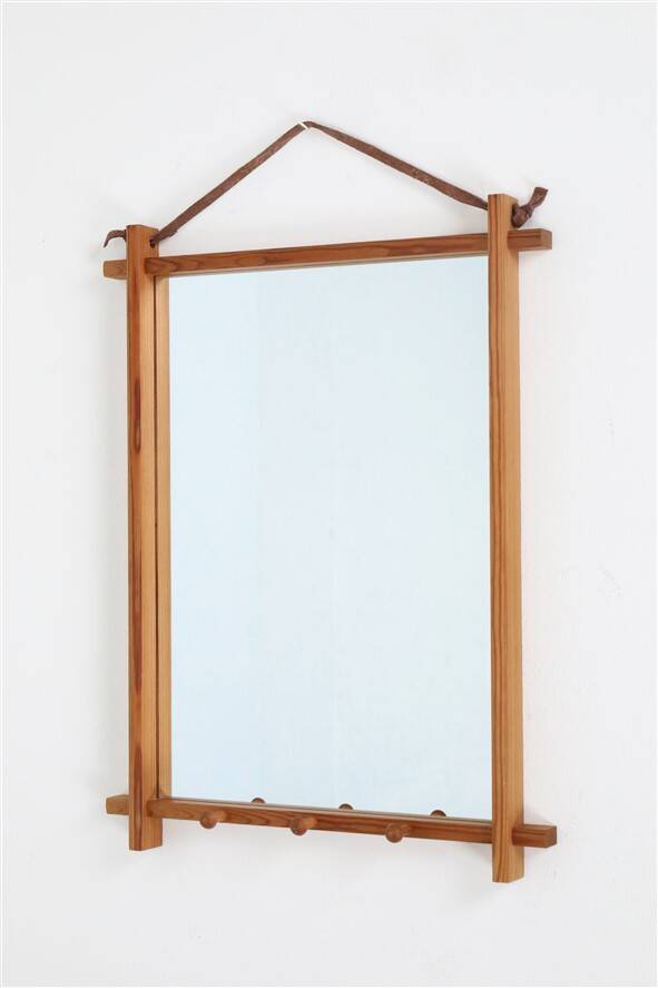 Miroir en pin, Danemark années 50-70