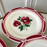 set of 6 dessert plates Digoin Sarreguemines model Cibon years 30-40