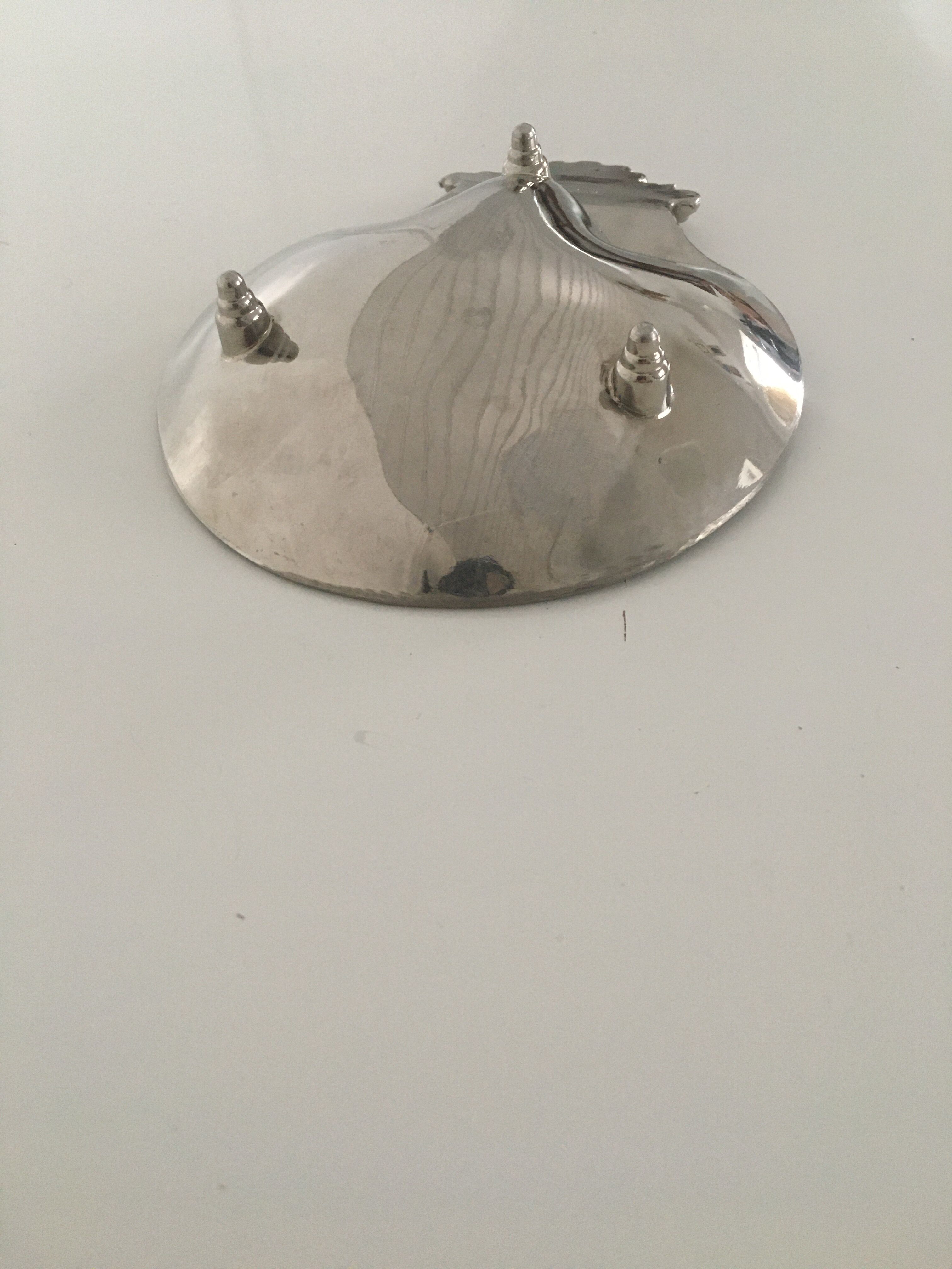 Silver scallop ashtray