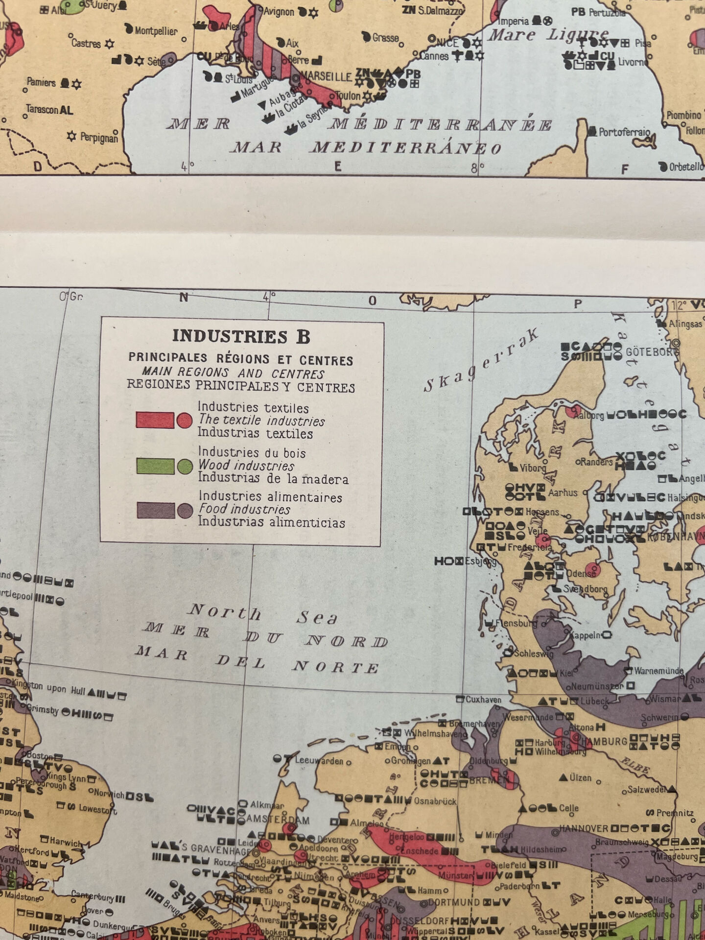 Cartes industrielles de l’Europe — Double planche originale