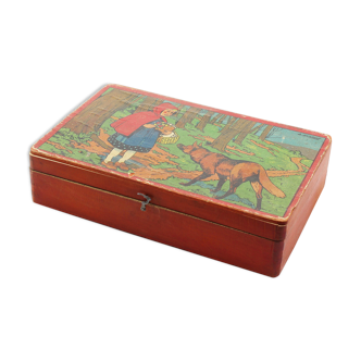 Set of wooden cubes ancient tales of Perrault butcherat