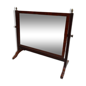 Miroir de table antique en acajou