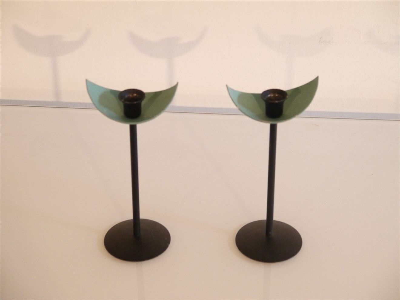 Pair of vintage Scandinavian candle holders 1970