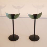 Paire de bougeoirs vintage scandinave 1970