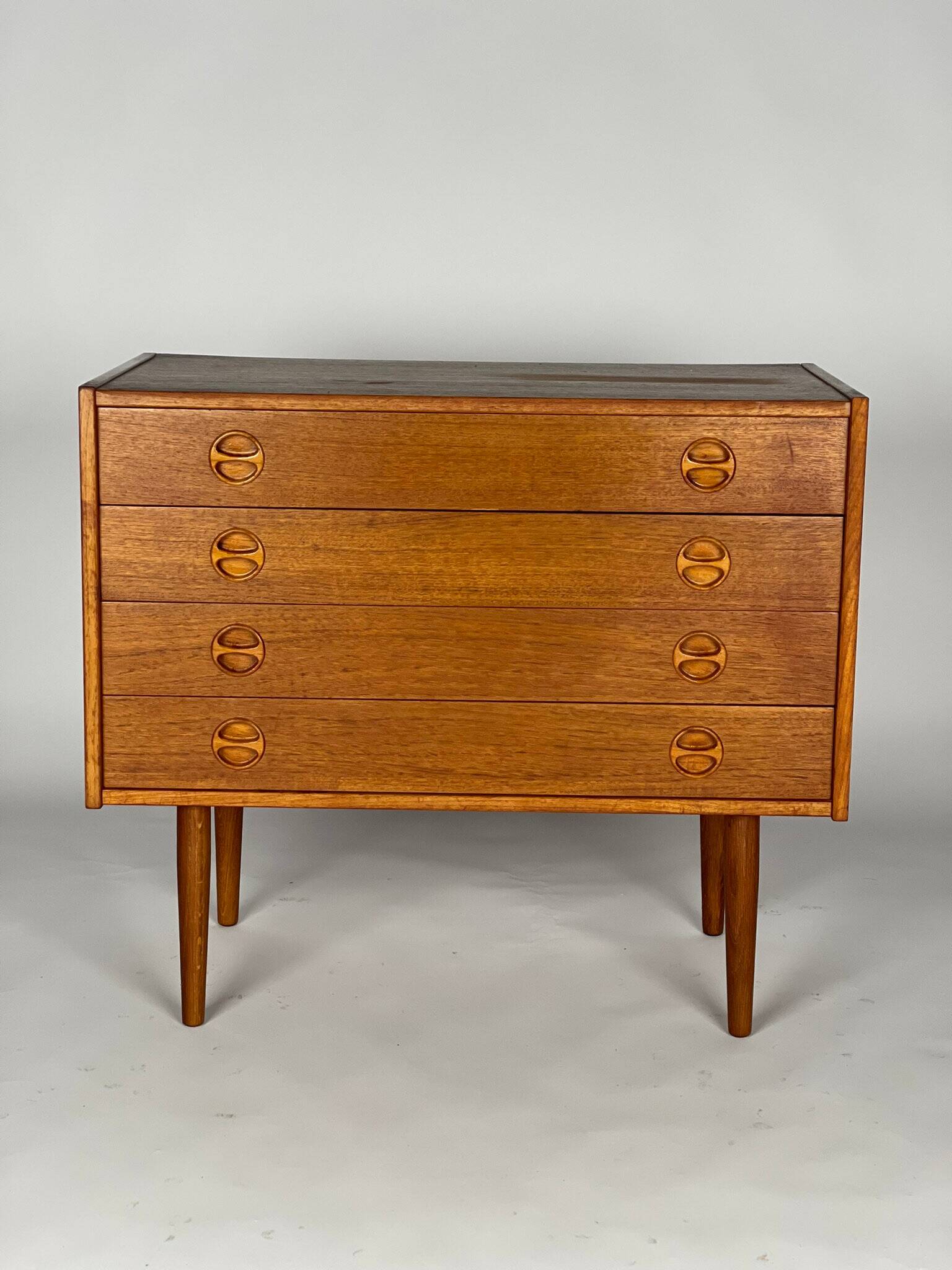 Scandinavian teak chest of drawers from the 1960s.