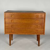 Scandinavian teak chest of drawers from the 1960s.