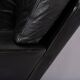 Mid-century black leather swivel chair by Lystager, 1960s