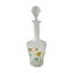 Old enamelled decanter, flower decoration, Legras