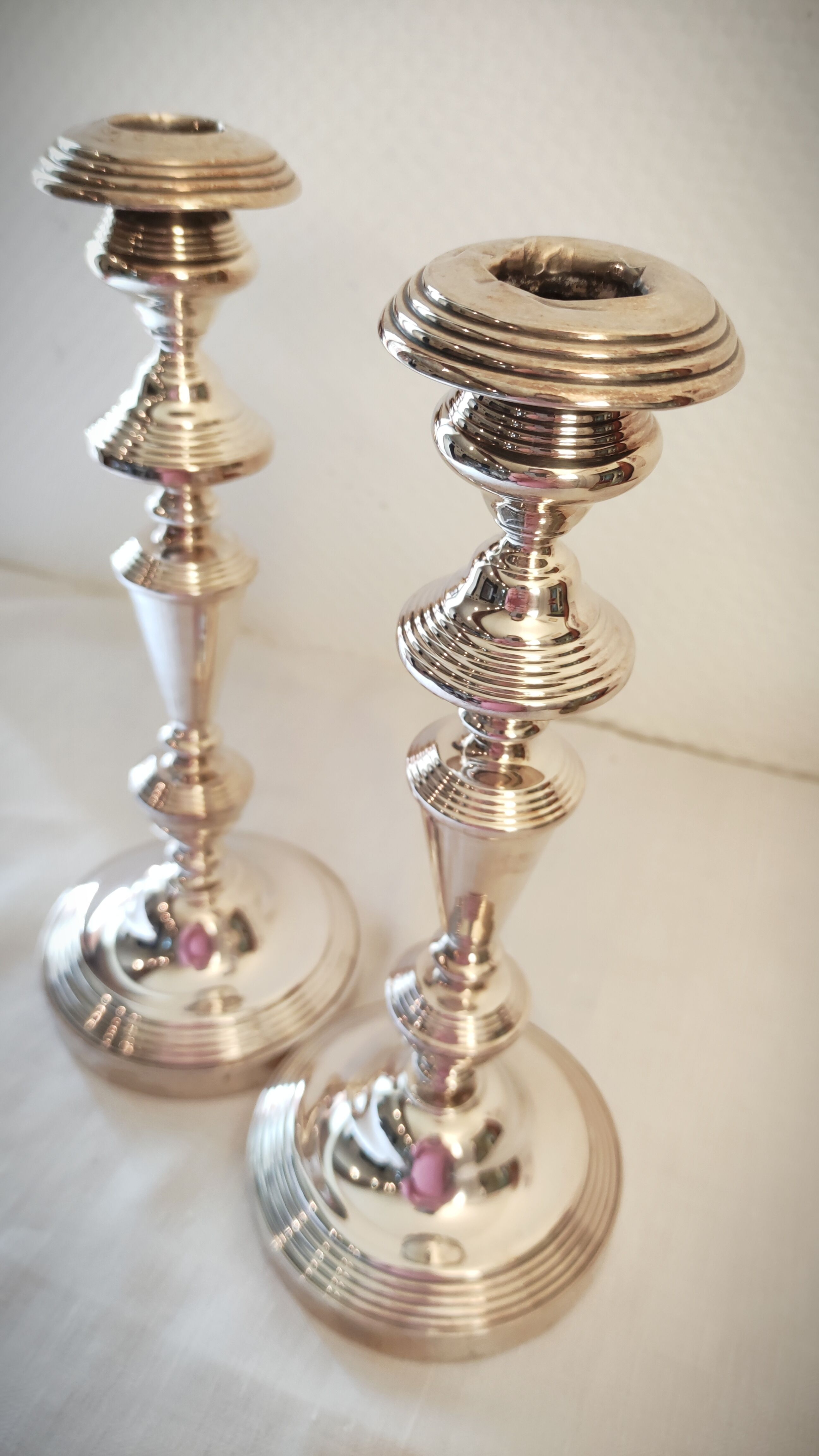 Silver metal chandeliers