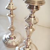 Silver metal chandeliers