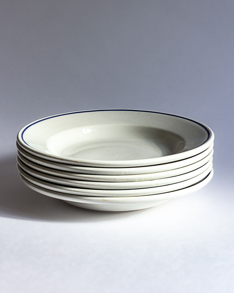 Set of six hollow plates - Faïencerie de Gien - Vintage