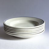 Set of six hollow plates - Faïencerie de Gien - Vintage