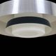 Rare pendant lamp / aluminum / opaline glass / Space Age / Mid-Century Danish Modern design / 1960s / 1970s