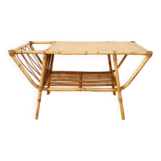 Rattan coffee table from the 50s