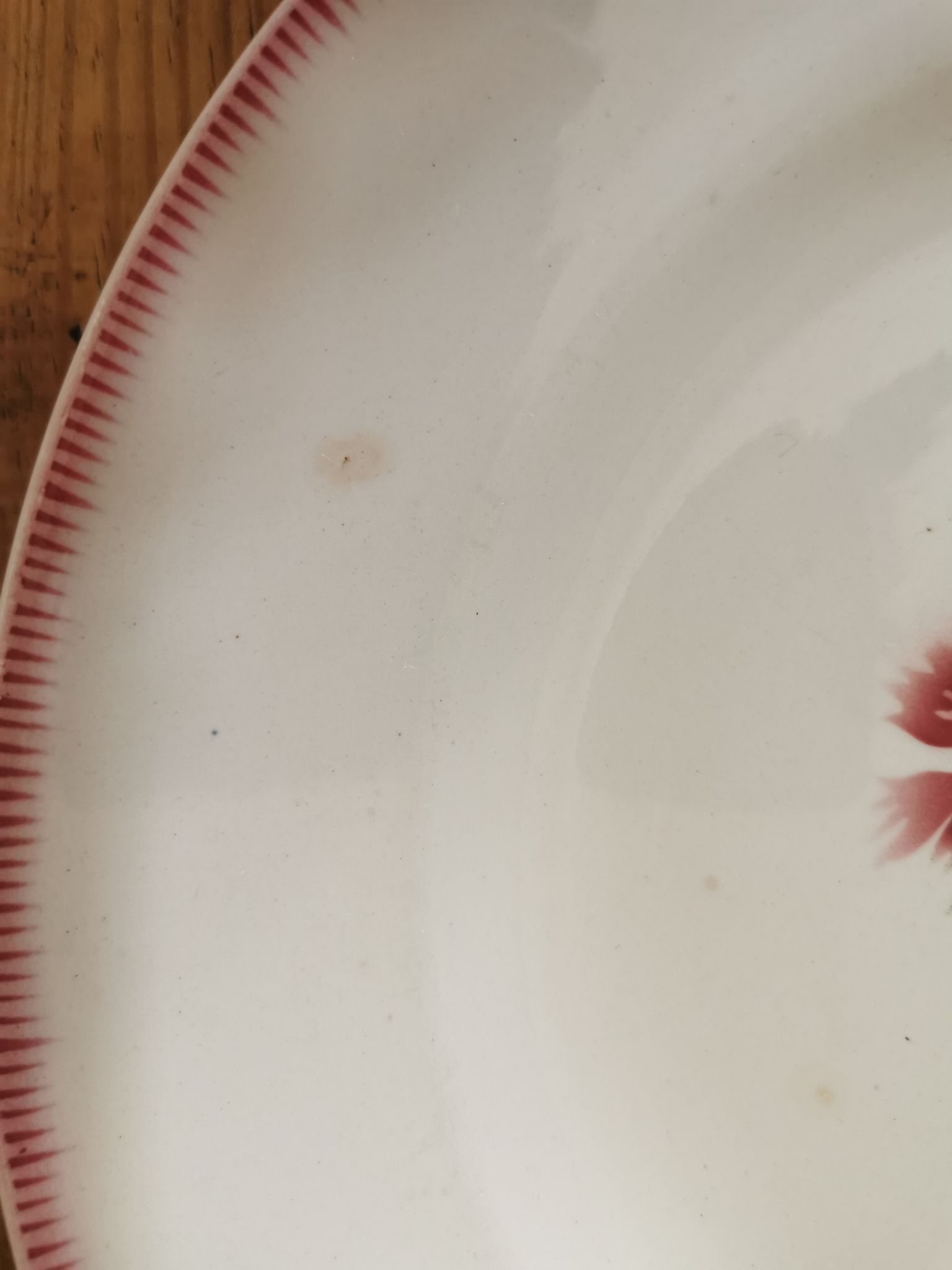 Plat vintage Digoin bouquet fleuri