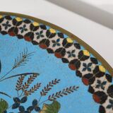 Pair of Round Bronze Dishes and Cloisonné Enamels, Meiji era, Japan – Late nineteenth