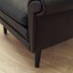 Fauteuil en cuir marron, design danois, années 1960, designer : Aage Christiansen.