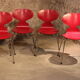 4 chaises Fourmi Arne Jacobsen par Fritz Hansen