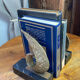 Bookends in bronze and marble