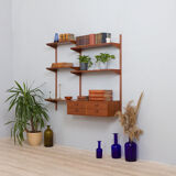 Kai Kristiansen teak wall unit with console, Denmark, 1960s