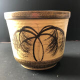 Pot type vase with palm trees by Bay Keramik West Germany
