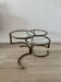 Table basse Morex attribuée à Milo Baughman années 70 3 plateaux