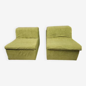 Pair of vintage low chairs 1970