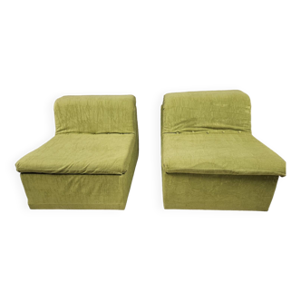 Pair of vintage low chairs 1970