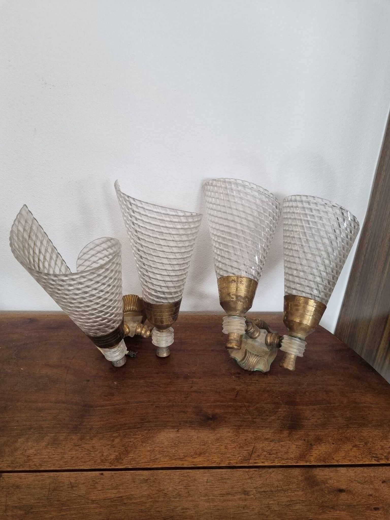 Paire D'applique vintage cornet rockabilly