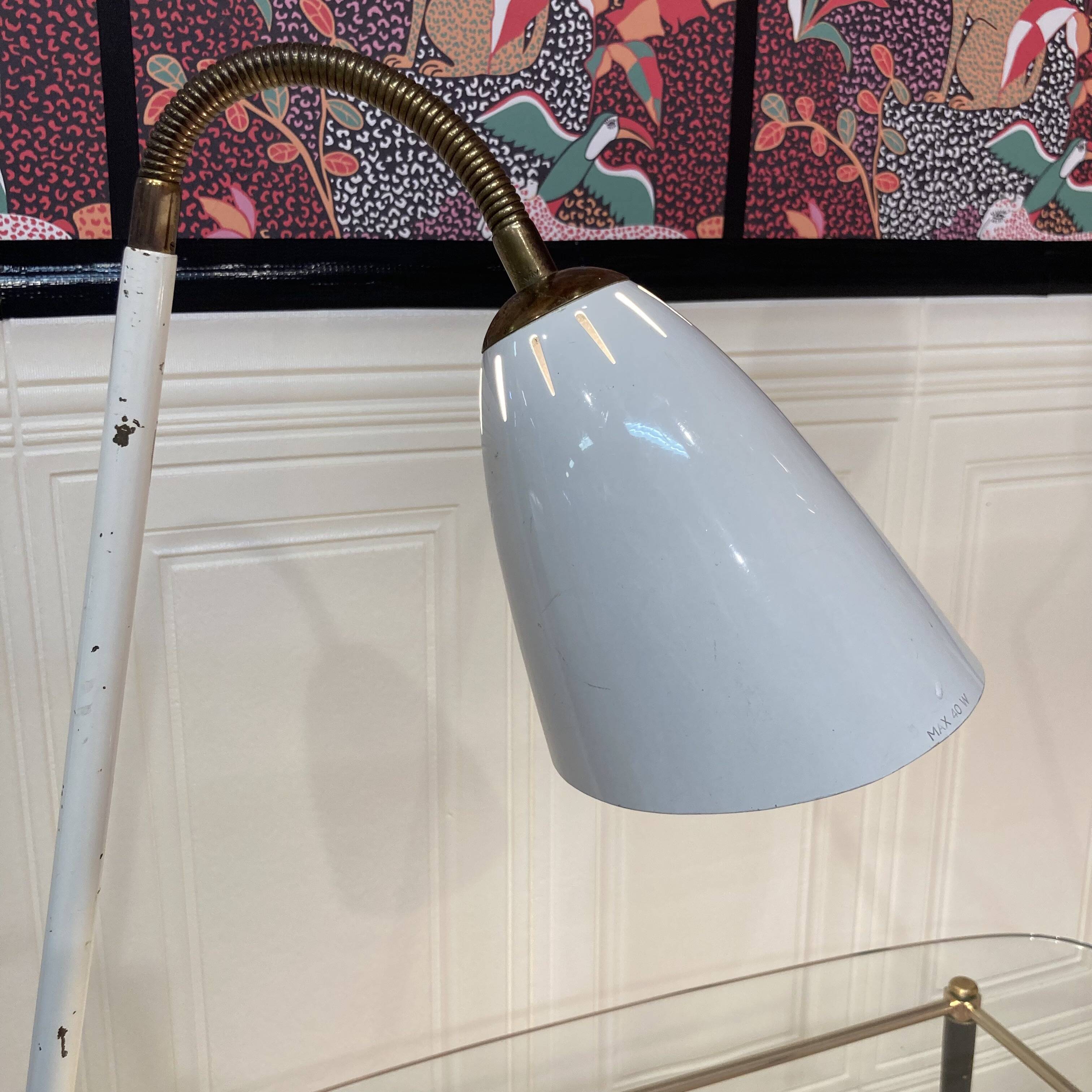 Pair of large modular scandinavian design wall lights from the 1950s.