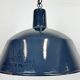 Industrial dark blue enamel pendant lamp from emax, 1960s