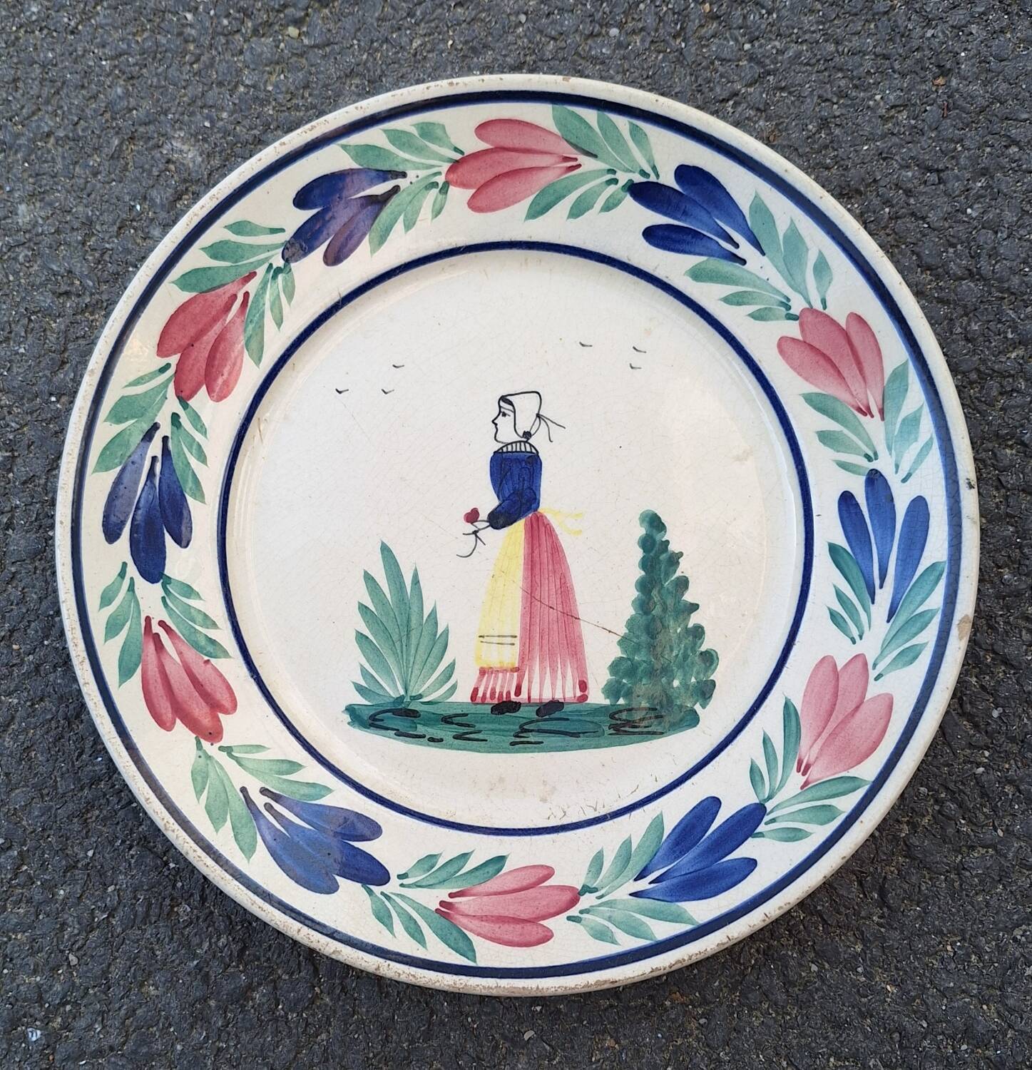 Set of 3 HB Quimper plates