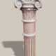 Paire de colonnes corinthiennes H83cm en bois sculpté XIXe.