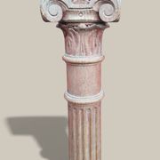 Pair of Corinthian columns H83cm in carved wood from the 19th century.
