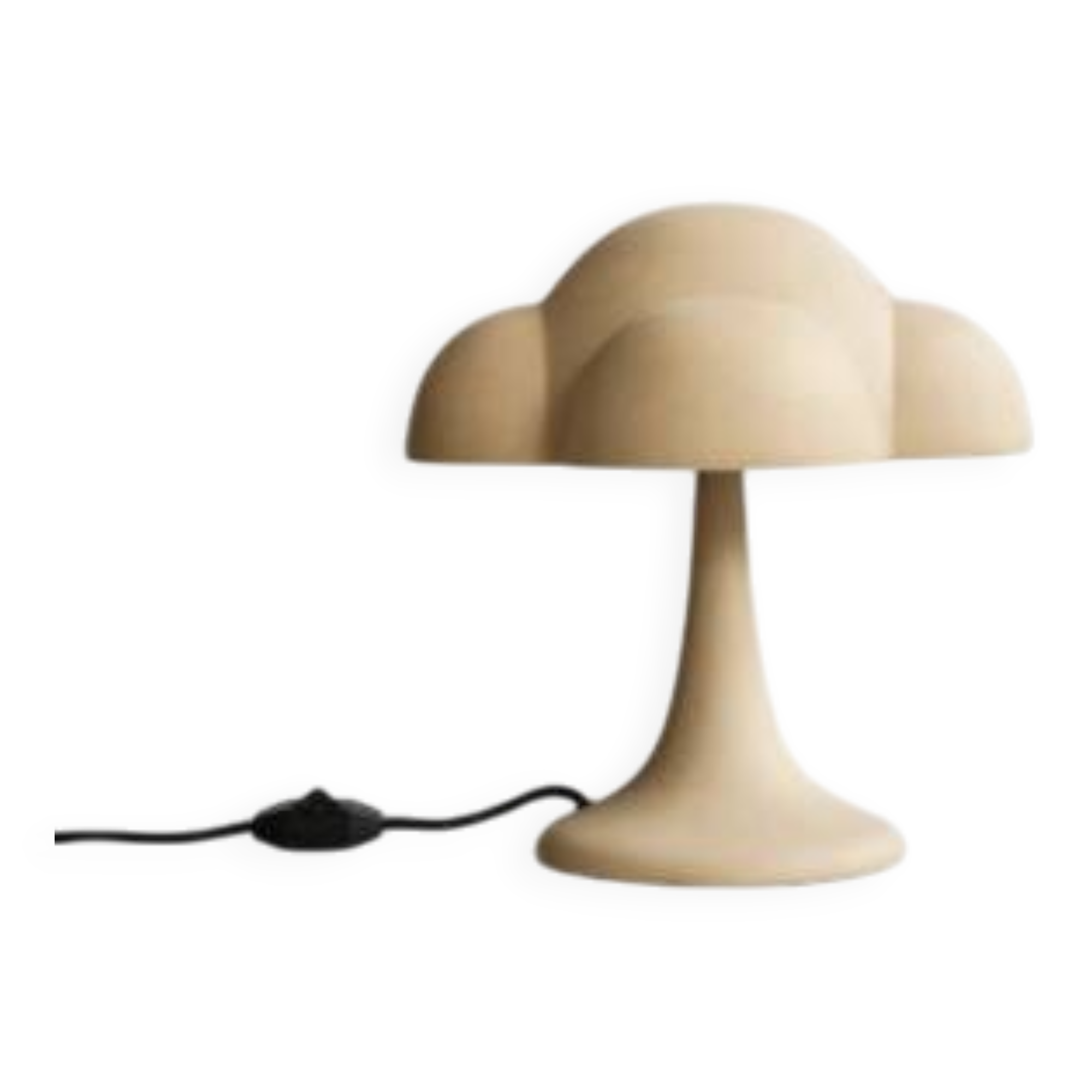Sand-colored table lamp, ceramic, contemporary work.