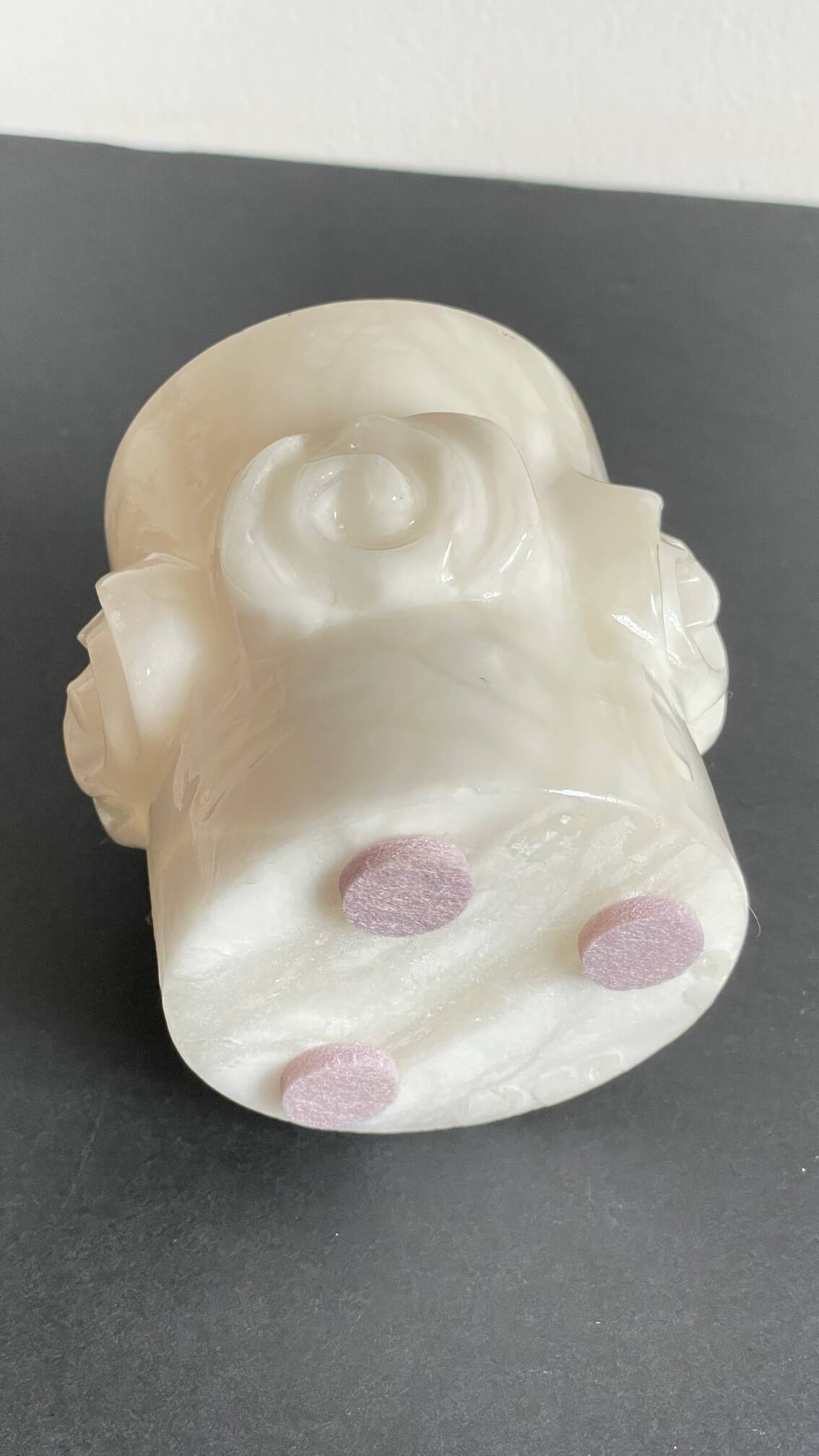 Vintage alabaster stone pencil pot