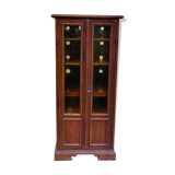 Vitrine Louis Philippe en bois avec rangements