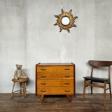 Vintage compass feet chest of drawers 1950 1960