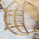 Series of rattan armchairs from the 70s