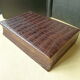 Box, wooden cigarette box covered with synthetic leather croco way