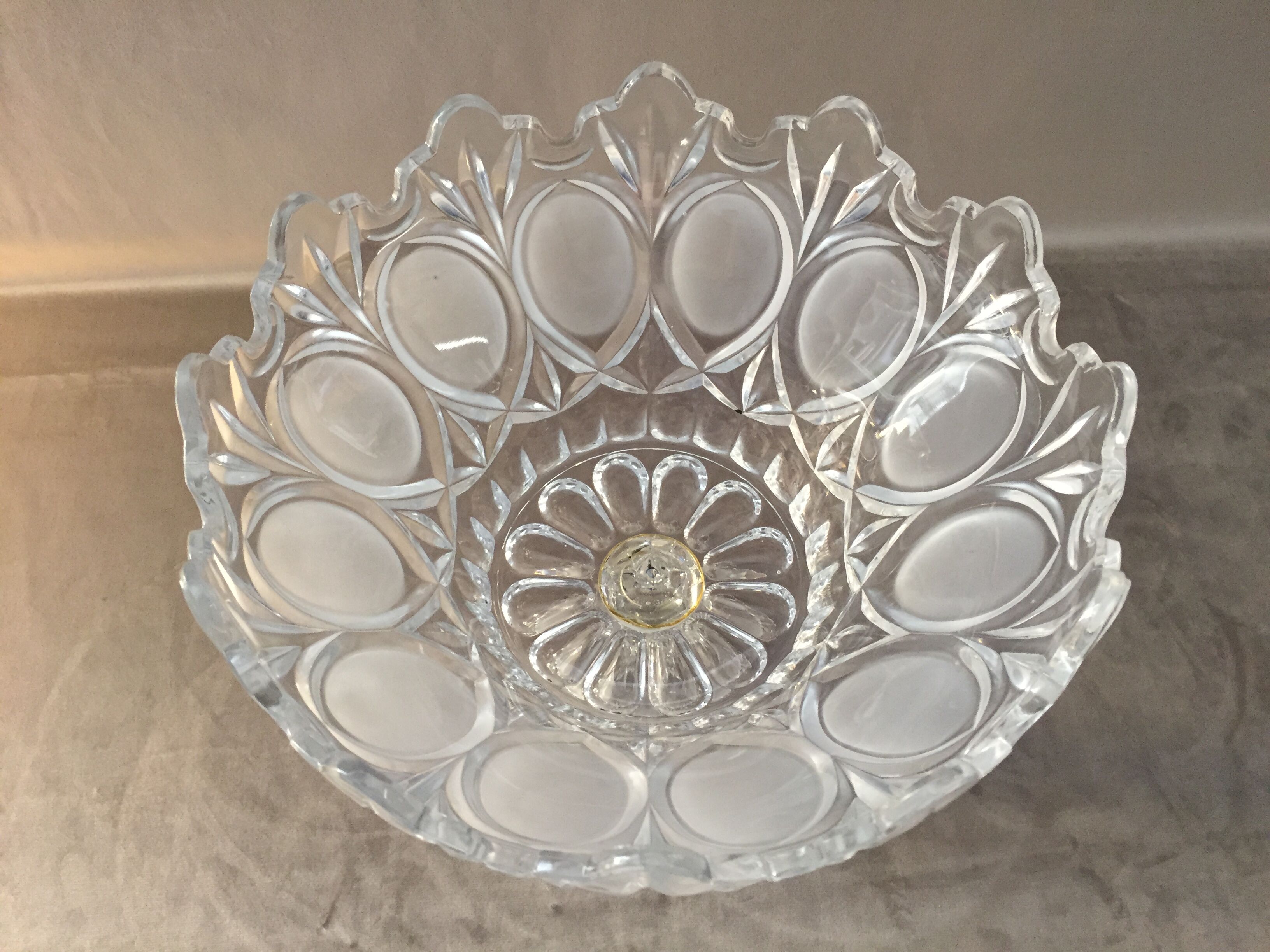 Cup on foot a fruit compotier glass crystal art deco