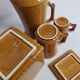 "Lu" full breakfast service, enamelled ceramic, Clouet editions, Nantes
