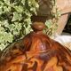 Antique marbled glazed earthenware soup tureen from the southwest, 18th century.