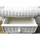 White rattan bedside
