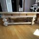 Solid wood coffee table in chic country style / distressed – 120 cm